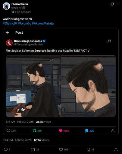 Solomon Serpico District V Meme Redraw: 500+ likes, 70+ reposts