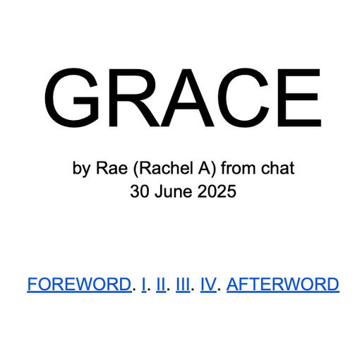 GRACE (Jun 2025): a coming-out semi-autobiographical short story; 10+ comments